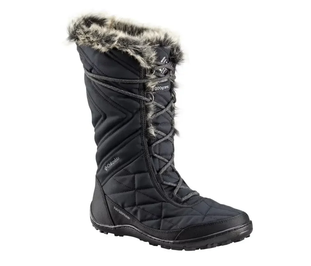 COLUMBIA Womens Minx Mid III Snow Boots Size 5 EU 36 Black Waterproof NWT